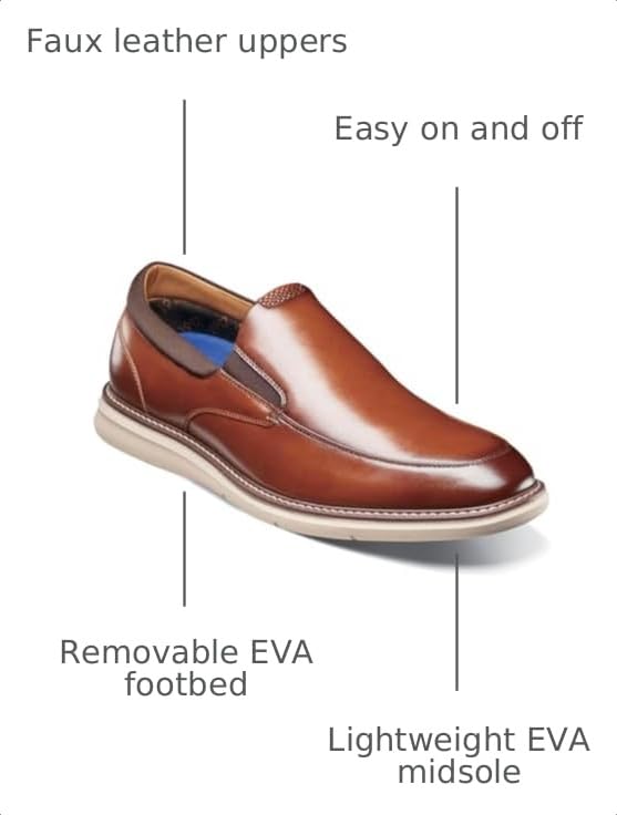 Image of Nunn Bush Chase Moccasin Toe Slip-On Lightweight Contemporary Loafer