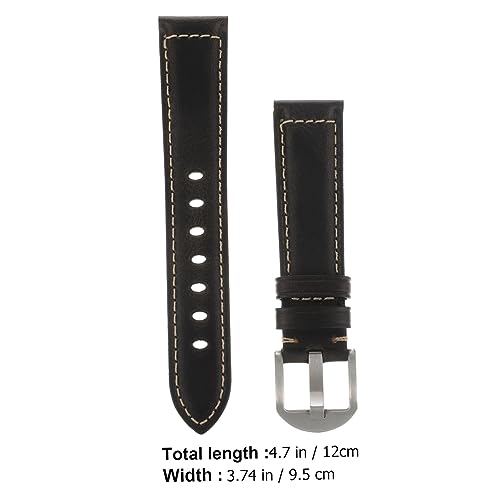20mm Vintage Cowhide Leather Watch Strap Smooth Replacement Band for watches Unisex Design2