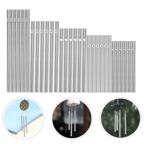 EXCEART Klangstäbe Für Windspiel Windspiel Wind Chime Rohr S?TZE von Verschiedenen L?ngen Silber Produktion Kit Geeignet für Home Garten Outdoor Ornamente 30 Pcs Windspiele Für Draußen Glockenspiele
