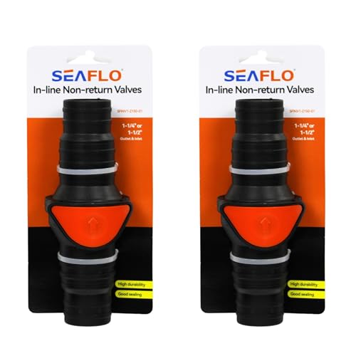 Image of SEAFLO in-Line / 90 Quick Disconnect Non-Return Check Valve PA6+GF+POM Construction, Anti-Backflow Design, Versatile Applications (Choose Size and Style)