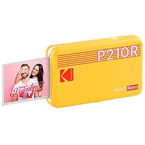 KODAK Mini 2 fotoprinters voor smartphone, snapshots in het formaat 54 x 86 mm, draadloos, draagbaar en compatibel met…