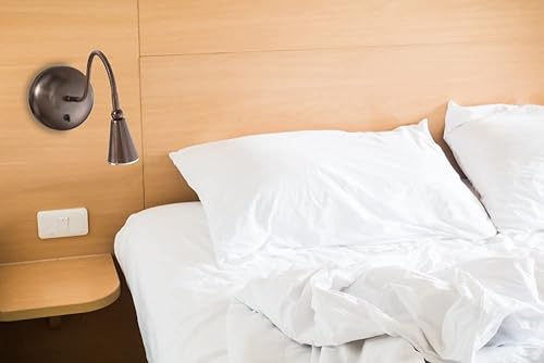 Miniatura 4 de Access Lighting 62089-BS - Lámpara de pared LED de cuello de cisne, acabado de acero cepillado