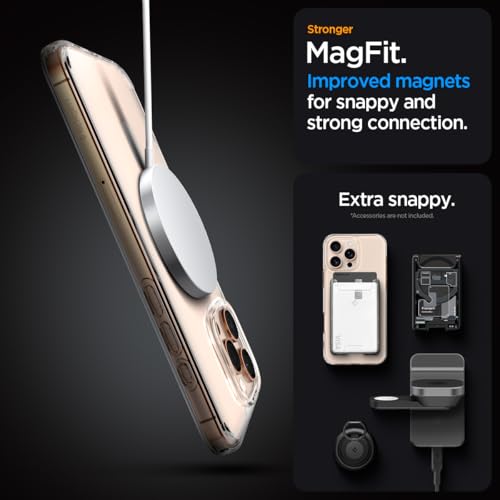 Image of Spigen for iPhone 16 Pro Case, Ultra Hybrid MagFit [Anti-Yellowing] [Compatible with Magsafe] - Clear Gold