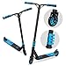 Stunt Scooter Deluxe bis 100KG - 360​​° Freestyle Trick - Aluminiumdeck - 4 Fach Klamme max Sicherheit Kickscooter ABEC9- Erste Stunt Roller für Kinder 6-12 Jahre (Zyan)