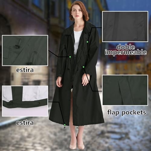 El Mejor Listado de Impermeables para Mujer al mejor precio. 18 Impermeables para Mujer marca HFDHFGV (3)