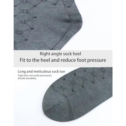 10 Pairs Mens Casual Business Ultrathin Middle Tube Calf Socks Soft Breathable Moisture Wicking Dress Crew Silk Socks3