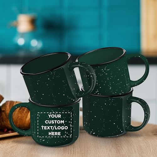 Taza Cerámica Personalizada Campfire 13 oz Verde miniatura 2