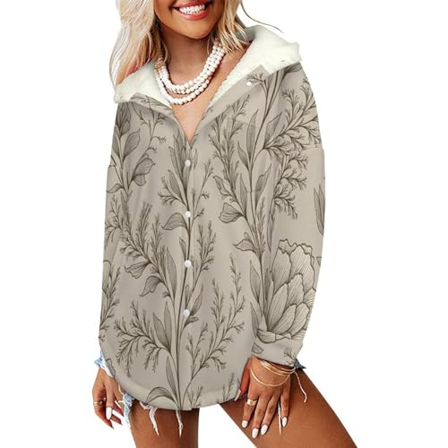 Sweat à capuche femme chaud veste polaire contre le froid brun