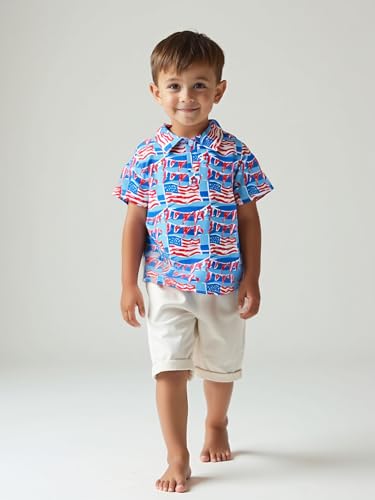 Image of Unique Baby Short Sleeve Collared Boys Polo Shirt, Toddler Kids Polo Shirts