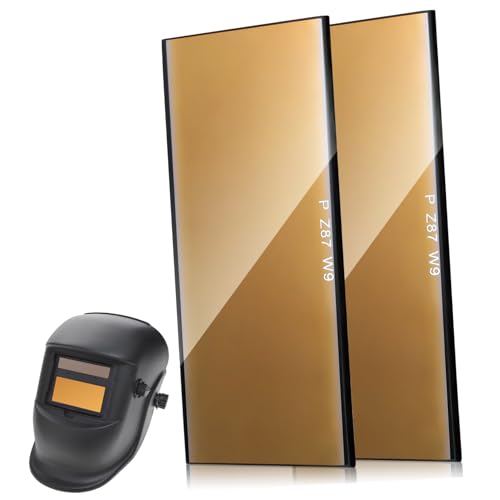 Ciieeo Welding Helmet Lenses 2 Pack Glass Lenses Smooth Edges Welding Protective Glasses for Welders