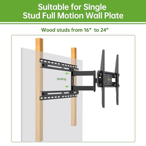USX MOUNT TV Mount Extension Bracket for Televison Wall Plate, Fitting 16-24 inch Wood Stud and Easy for TV Centering, Max Loading Capacity 154LBS, XAS702