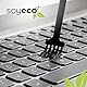 SOYECO ECO Bildschirmreiniger Set 500ml mit 2X Mikrofasertücher & Pinsel - für eine umfassende Gerätepflege - Fernseh Displays (LCD, LED, OLED, QLED, TFT), Handy, Laptop sowie Tastatur, PC & uvm.