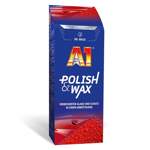 DR. WACK - A1 Polish & Wax 500 ml - Autopolitur & Autowachs in einem - Zuverlässige Kratzer-Entfernung - Verbesserter Schutz & Glanz - für alle Lackarten - Hochwertige Autopflege