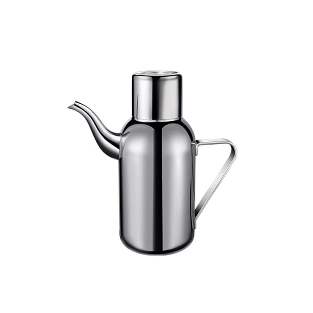 Bywxw Silvery 304 Stainless Steel Olive Oil Cruet Leakproof Kitchen Pourer Container