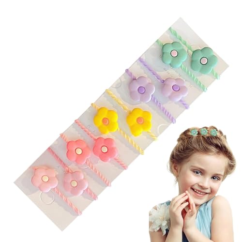Bandas elásticas para el cabello para niños, diademas para niñas - 10 unidades de diademas de dibujos animados, pelo dulce para niñas | gomas elásticas compactas para el pelo, accesorios para el