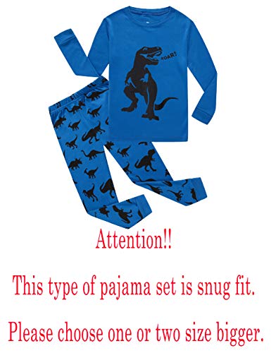 image for Family Feeling Dinosaur Little Boys Long Sleeve Pajamas Sets 100% Cott