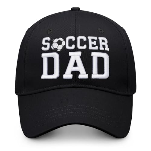 Soccer Mom Dad Embroidered Baseball Cap Fathers Day Embroidered Adjustable Hat for Family Sports
