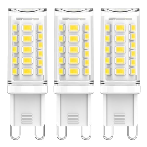 CQTLED Ampoule LED G9 Blanc Froid 6000K, 3W 520lm équivalent 50W halogène, Non-dimmable, 230V, Économie d'énergie, Sans Clignotement, 3 Pièces