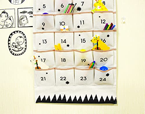 Adventskalender Weihnachtskalender Aufhängen Taschen Ornamente Befüllbar Weihnachten Taschen Cover