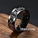 Irikdescia Fidget Ring, Stressabbau und Anti-Angst-Ringe, 8 mm, Polierte Schwere Zappelringe, Modeaccessoires, Geschenk für Männer und Frauen (Schwarz) – 59,5 mm