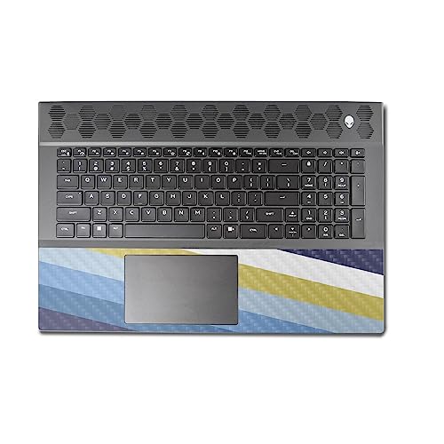 Image of MightySkins Carbon Fiber Skin Compatible with Alienware M18 R1 (2023) Full Wrap Kit - Cool Stripes | Protective, Durable Textured Carbon Fiber Finish | Easy to Apply & Change Styles | Made in The USA