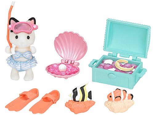 Sylvanian Families 5230 Chasse au Trésor Aquatique : le coffret de jeu marin avec figurine
