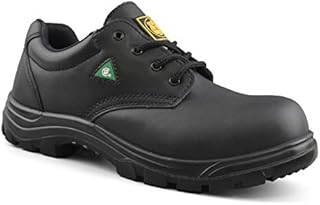 Tiger Safety CSA Men's Steel Toe Leather Work Safety Shoes 4933, Black, Size