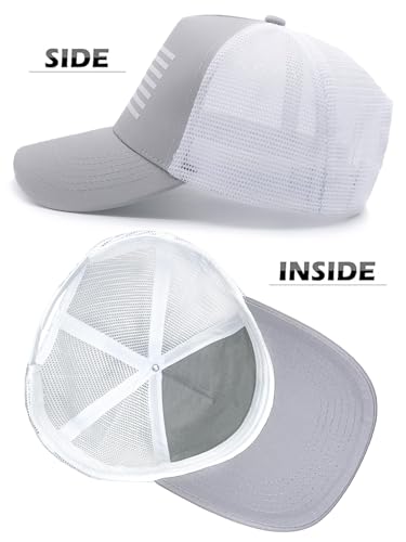 Image of 2 Packs American Flag Trucker Hat, Adjustable Mesh Snapback Baseball Caps for Men Women