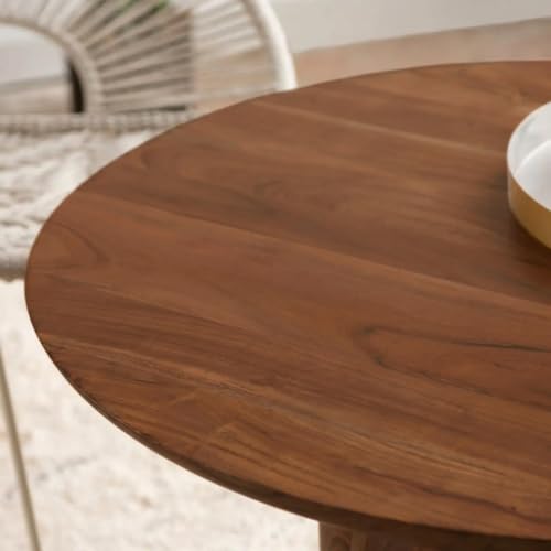 Image of The Attic Pinto Coffee Table, Coffee Table for Living Room, Solid Wood Centre Table, Honey Matte Finish