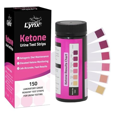 Ketone Test Strips for Urine [150ct] with Extra-Long Handle - Clean & Easy Ketosis Testing for Keto, Ketogenic, & Low-Carb Diet - Test Urine for Ketones in Seconds, Quality Keto Urine Strips Cover