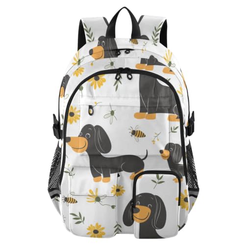 Mochila de perro salchicha negro antirrobo para evitar el desorden en el trabajo