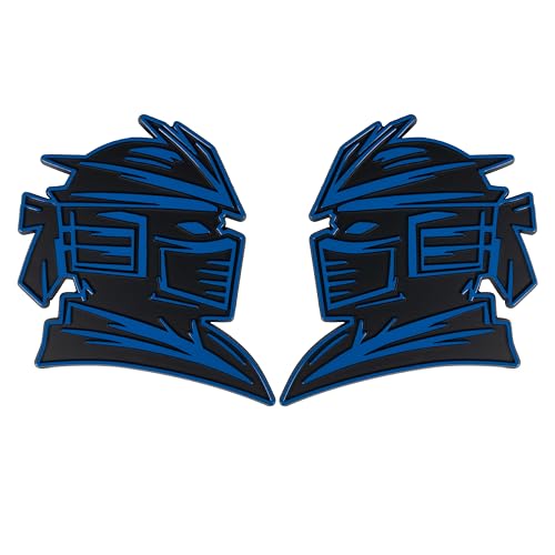 Image of Samurai Emblem, Custom 3D Car Badge - Universal Exterior Accessories for Car, Truck, SUV, Motorcycle (Set of 2) (Blue)