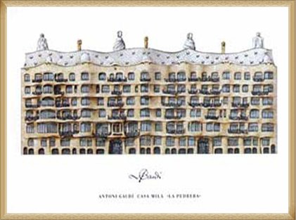 カサ・ミラ グラフィックアート ガウディ Casa Mila' 壁掛け用 カサ・ミラ（ｶﾞｳﾃﾞｨ建築） | La Casa Mila (Gaudi) | Gallery