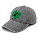 Black Labrador Dog St Patricks Day Shamrocks Hat for Men Fashion Washed
