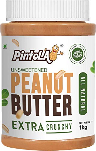 Image of Pintola All Natural Peanut Butter (Crunchy) (1 kg) (Unsweetened, Non-GMO, Gluten Free, Vegan) + Pintola All Natural Peanut Butter (Extra Crunchy) (Unsweetened) (1kg)