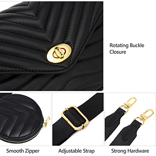 Image of JEEHAN Quilted Crossbody Bags for women Designer Shoulder Handbags Small Purse