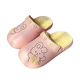 Matériau extérieur : EVA YEKIM Pantoufles en peluche Maison d\'hiver Pantoufles chaudes pour l\'extérieur et l\'intérieur Pantoufles imperméables, P36 37, p36-37