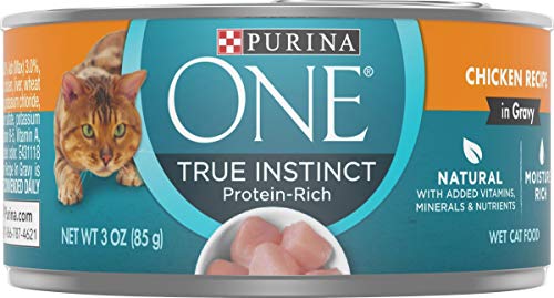 Purina One Smart Blend Cat Savory Chicken Food 3Oz (Pack of 24)