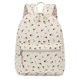 Yusudan Corduroy Womens Mini Backpack Girls Small Backpack Purse Fashion Casual Daypack School Bookbag (Flowers Brown)