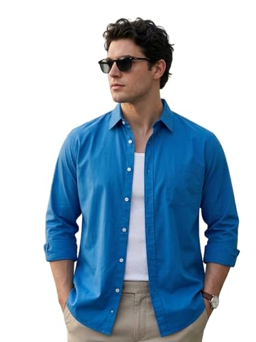 Image of Urbano Fashion Men's Cotton Full Sleeve Regular Fit Casual Solid Shirt