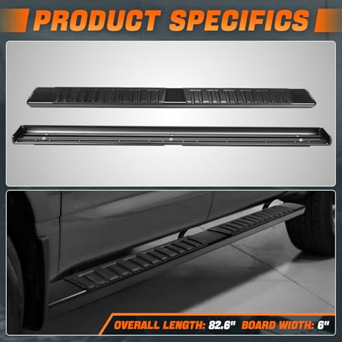 Estribos de aluminio para Nissan Titan 04-23 6 pulgadas miniatura 6