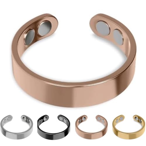 SöMni   Anillo magnético para mujer, menopausia, reduce el estrés y la ansiedad, mejora la calidad del sueño, promueve la quema de grasa y la curación natural, terapia magnética ajustable, M