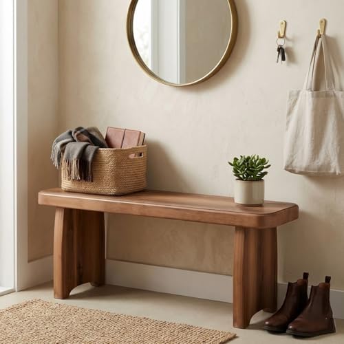 Banc d'entrée rustique pour optimiser les couloirs étroits - 3