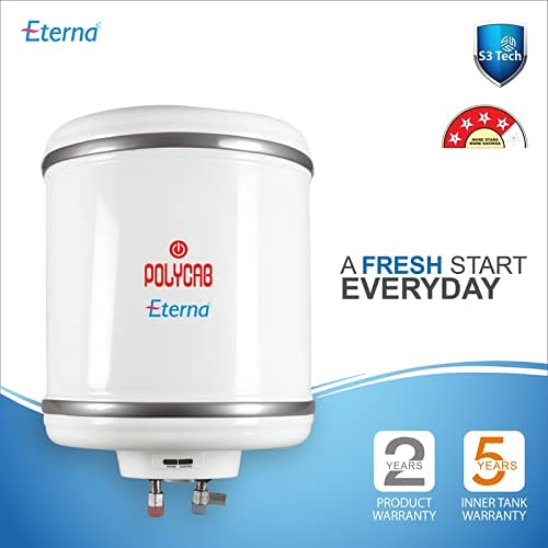 Buy Polycab Eterna 10L Storage Water Heater (Geyser 10 litres) (White)  Online at Low Prices in India - Amazon.in