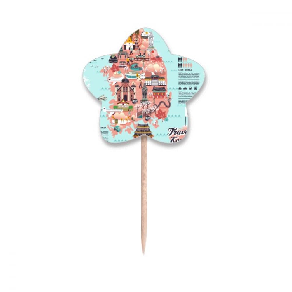 Pics cupcake Corée Art Déco mini drapeaux parfaits pour vos buffets et soirées à thème