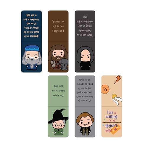 Image of Dia & Tia - Elegant & Durable Themed Magnetic Bookmarks Set � Nature, Fantasy, Inspirational Quotes, and More Best Gift for Book Lovers, Students (Harry Potter - Complete Edition, Medium - 3.5x11 cm)