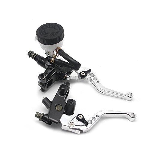 Leve Freno Frizione Moto Leva della pompa della frizione del freno del motociclo Cilindro maestro idraulico Accessori moto 7 / 8quot; Pistone universale Leve Moto (Color : Red)