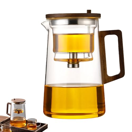 De Vidrio – Olla De Separación De Agua, Jarra Duradera Resistente Al Calor, Infusor De Filtro Extraíble Para Té De Hojas Sueltas De Hierbas Y Flores | Juego De Elaboración De Cerveza Clásico Pa