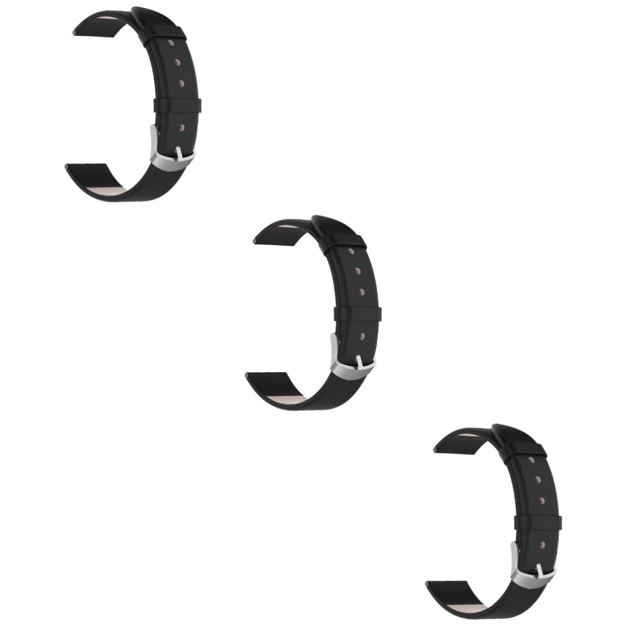 Housoutil 3 Stück 22 Mm Lederarmband Ersatz Für Uhr Schwarz Einfaches Anbringen/entfernen Weiches Armband Für Männer Und Frauen