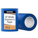 TapeManBlue Wide Painters Tape 6 inch x 60 yds, Made in USA, Extra Wide Masking Tape for Laser Cutting, 3D Printing, and Painting, Removes Cleanly with No Residue